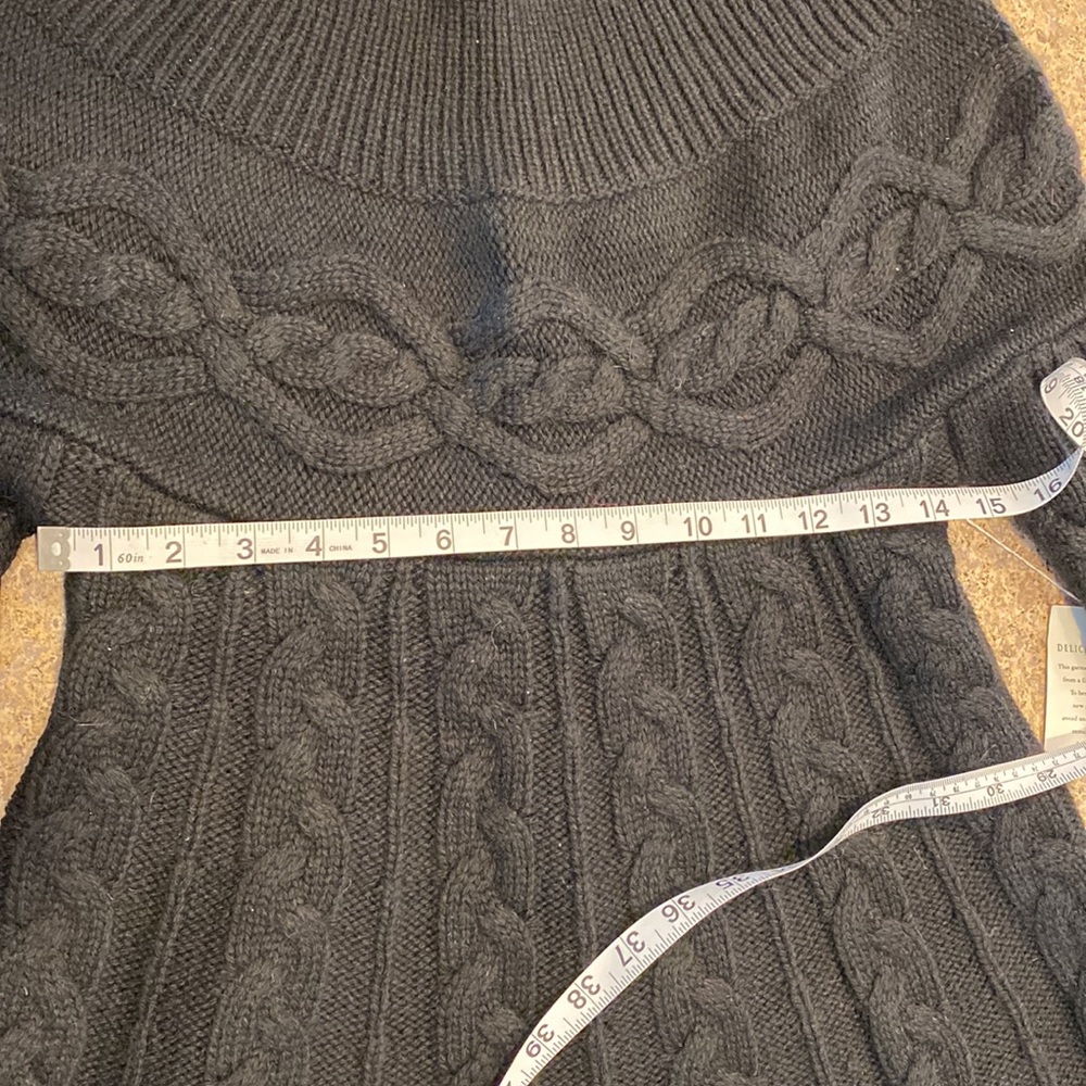 Moda International By Victoria Secret Medium Black Wool Blend Sweater - Picture 5 of 14